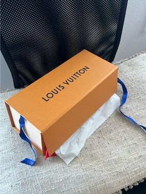 Louis Vuitton Orange Box with Blue Ribbon